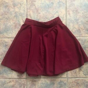 Small [New Kathy] Maroon Circle Skirt